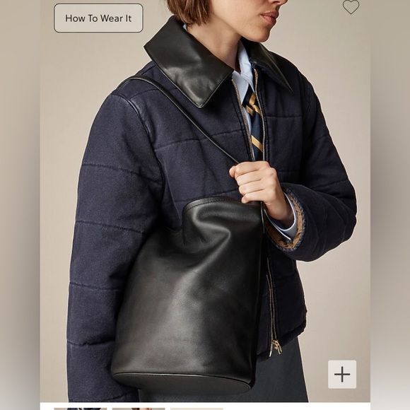 Jcrew Berkeley bucket bag in leather and suede - Picture 4 of 12